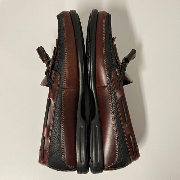 Sperry Top Sider Men\'s Size 10.5M Shoes Blk Brown Leather Comfort Kiltie Loafer